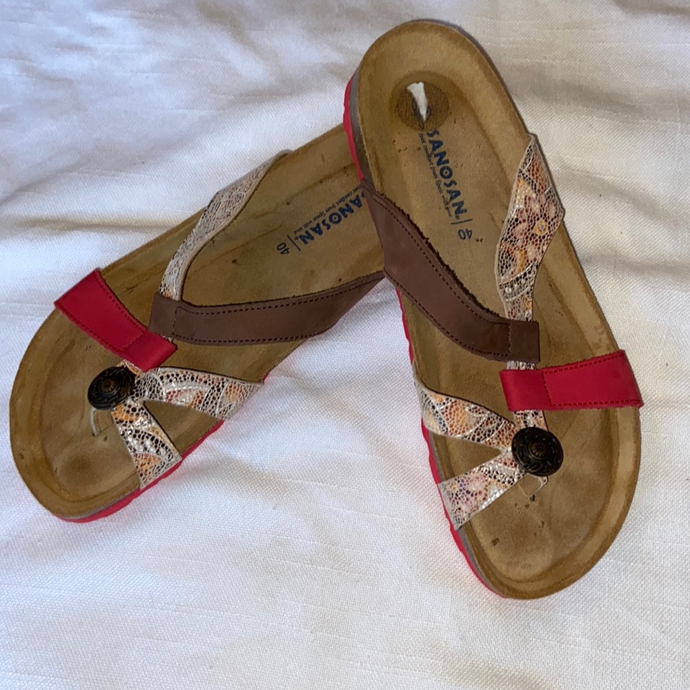 Sanosan Foot Comfort Sandals “Meg” Brown & Red